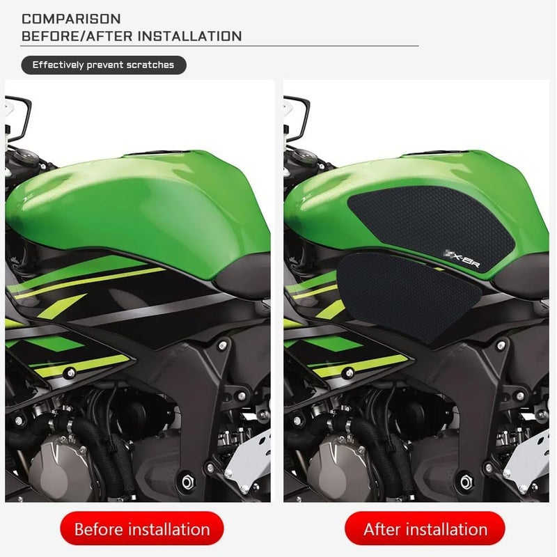 KATIE DEVI For Kawasaki Ninja ZX-6R / ZX-636 ZX6R ZX636 2009-2023 2024 2025 Motorcycle Accessories Side Fuel Tank pad Tank Pads Protector Stickers Decal Gas Knee Grip Traction Pad Tankpad - Image 2